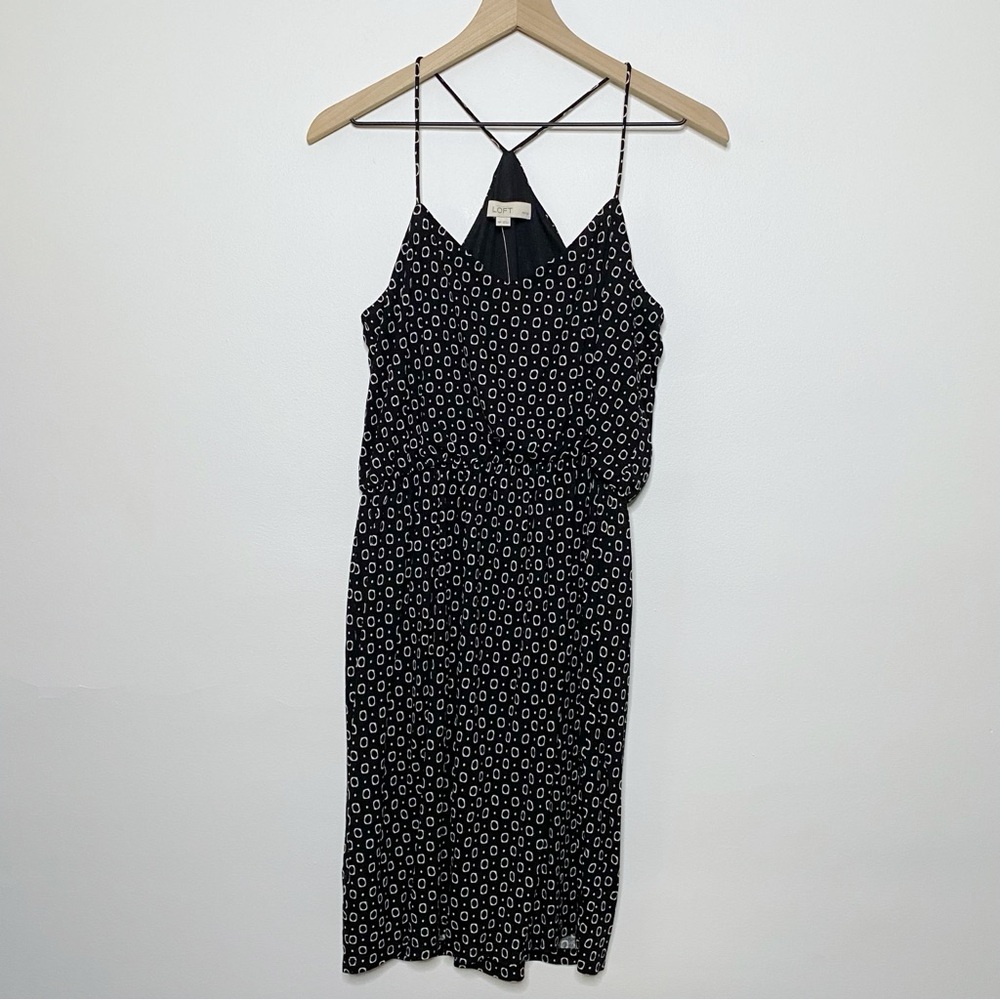 Loft Dress - Geometric Blouson Knit Cami Petite Medium